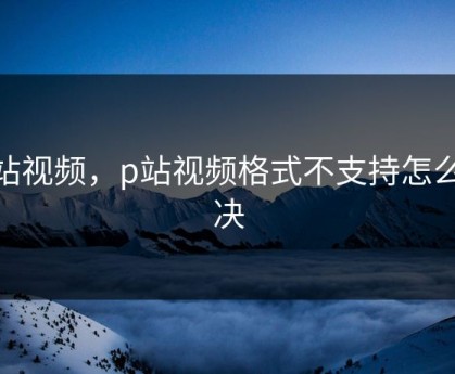 p 站视频，p站视频格式不支持怎么解决