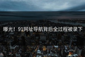 曝光！91网址导航背后全过程被录下