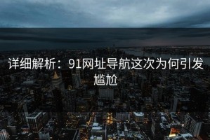详细解析：91网址导航这次为何引发尴尬