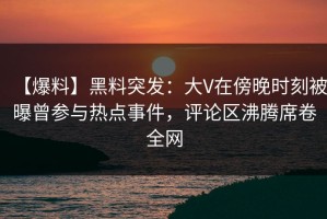 【爆料】黑料突发：大V在傍晚时刻被曝曾参与热点事件，评论区沸腾席卷全网