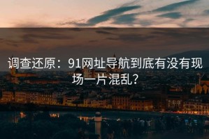 调查还原：91网址导航到底有没有现场一片混乱？