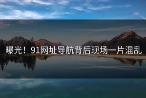 曝光！91网址导航背后现场一片混乱