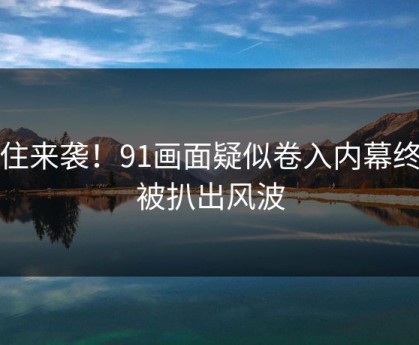 愣住来袭！91画面疑似卷入内幕终于被扒出风波