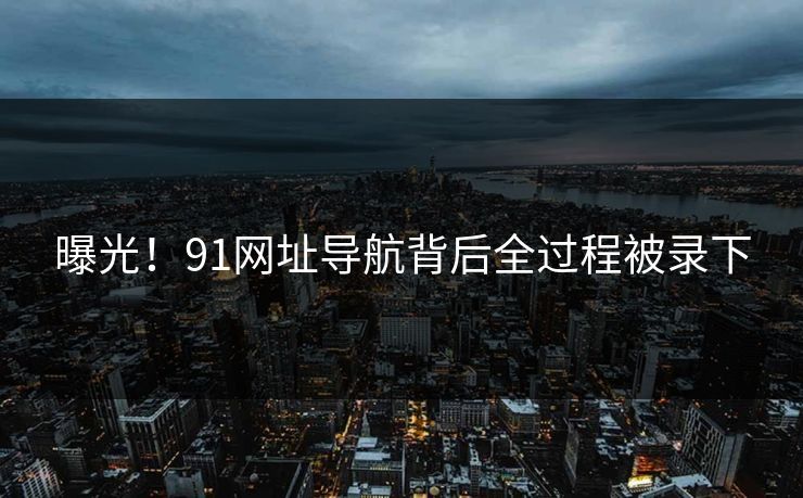曝光！91网址导航背后全过程被录下