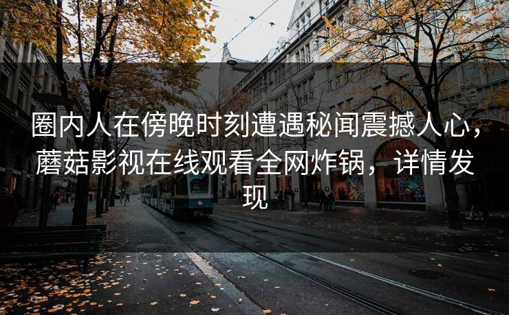 圈内人在傍晚时刻遭遇秘闻震撼人心，蘑菇影视在线观看全网炸锅，详情发现