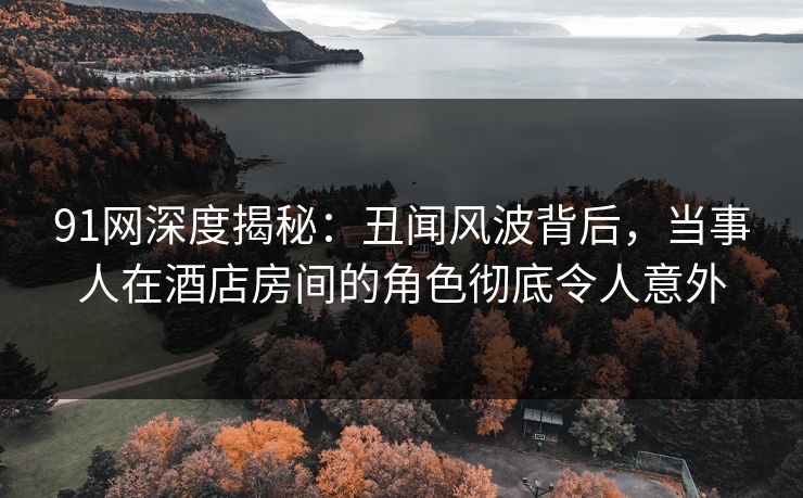 91网深度揭秘：丑闻风波背后，当事人在酒店房间的角色彻底令人意外