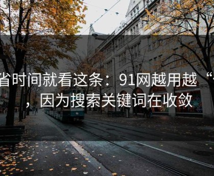 想省时间就看这条：91网越用越“像”，因为搜索关键词在收敛