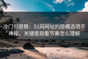 冷门但很稳：51网网址的隐藏选项不神秘，关键是观看节奏怎么理解